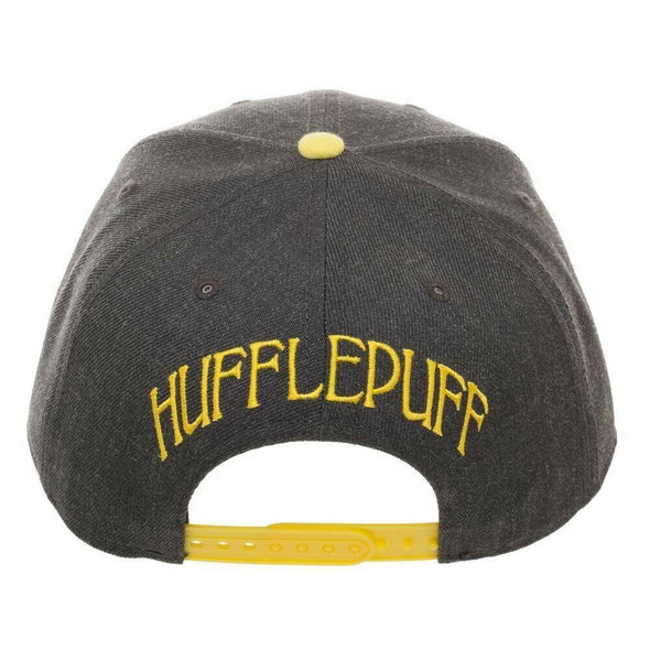 Harry Potter Hufflepuff Curved Bill Alumni Crest Snapback Hat - Snapback Empire