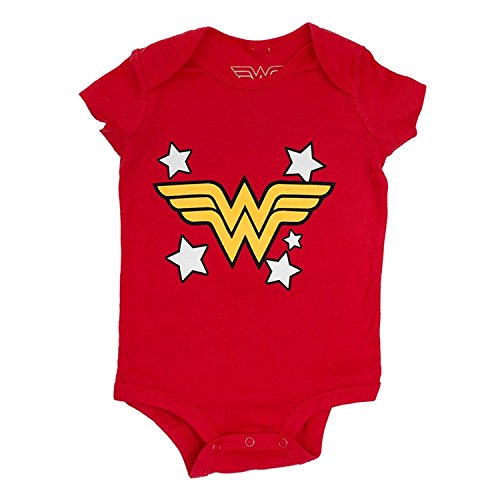 Wonder Woman Red Infant Baby Girl Romper Onesie Bodysuit - Snapback Empire
