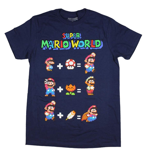 Nintendo Men's Super Mario World Equation T-Shirt - Snapback Empire