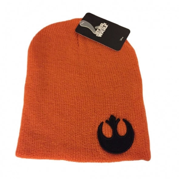 Star Wars Rebel Orange Knit Slouch Beanie Hat - Snapback Empire