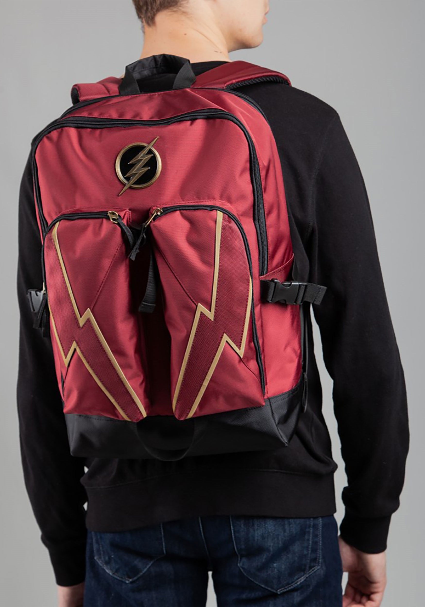 dc comics flash mesh mini backpack walmart.com DC The Flash Double Pocket Backpack