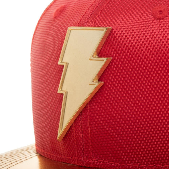 Shazam Faux Leather Bill Snapback Hat - Snapback Empire